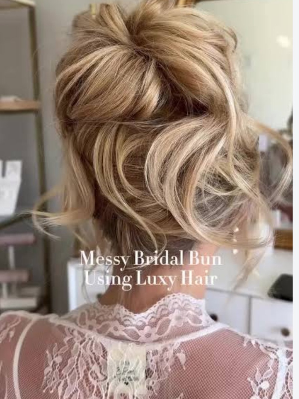 LUXYHAIR Clip In Bun Extensions 60g Blonde
